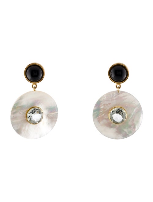 Lizzie Fortunato Mother Of Pearl Taj Disc Drop Earrings