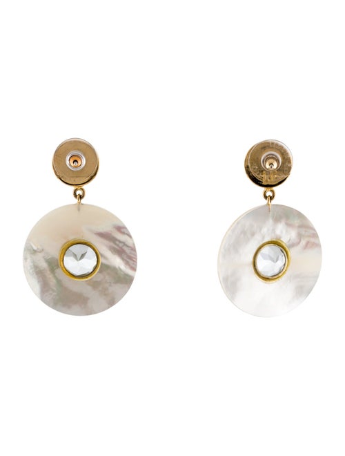 Lizzie Fortunato Mother Of Pearl Taj Disc Drop Earrings