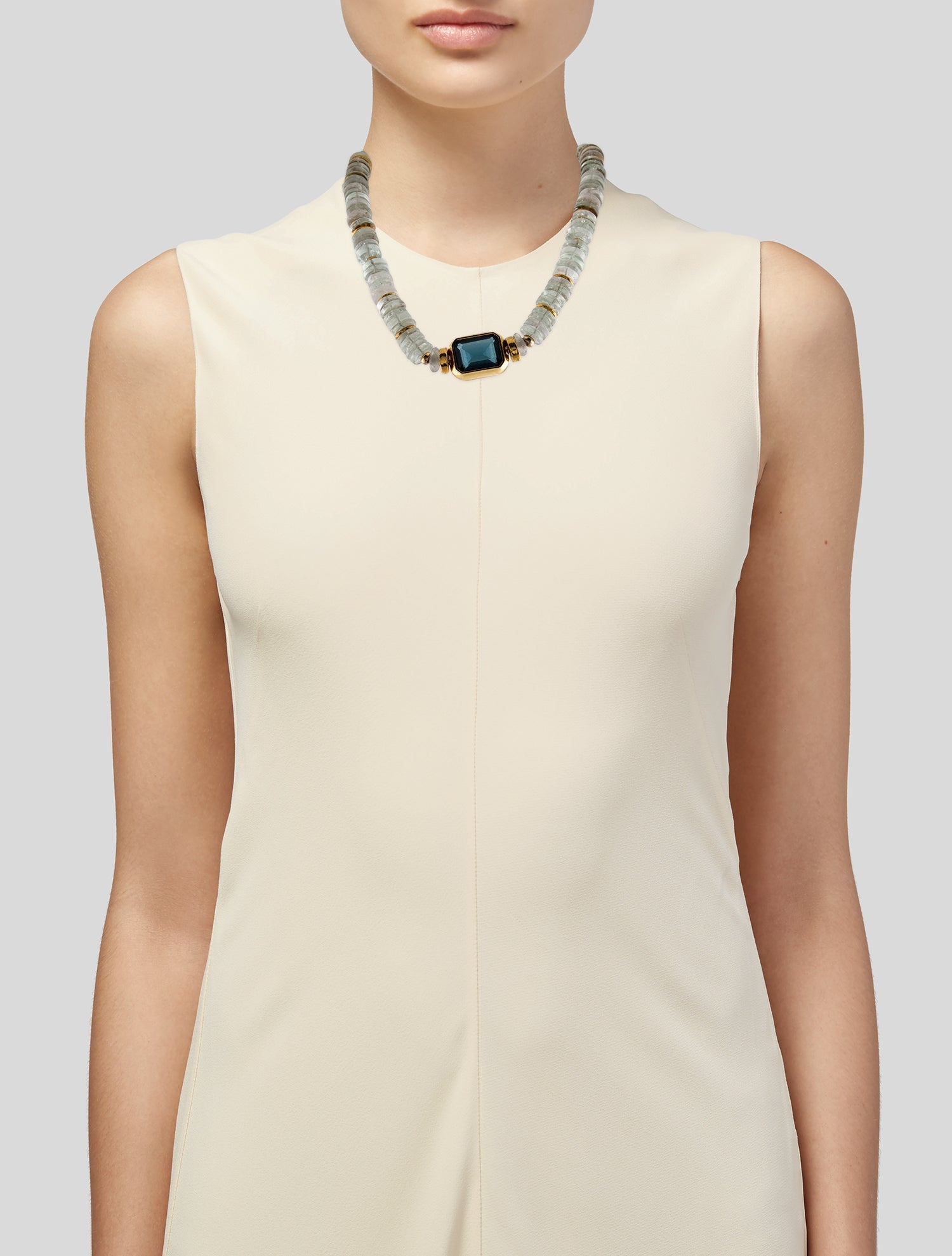 Lizzie Fortunato Glass & Beaded Goddess Collar Necklace