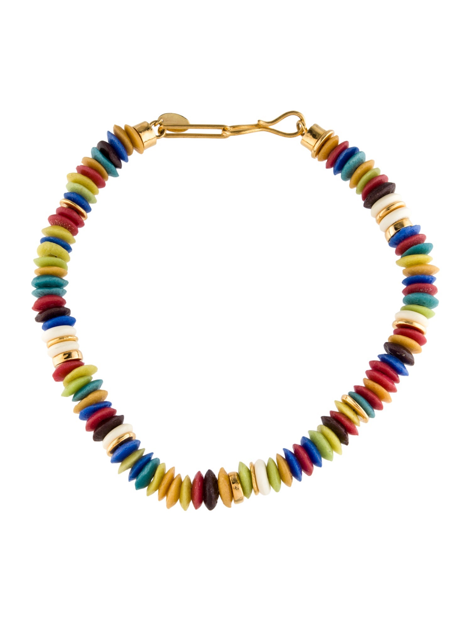 Lizzie Fortunato Multicolor Disc Bead Collar Necklace