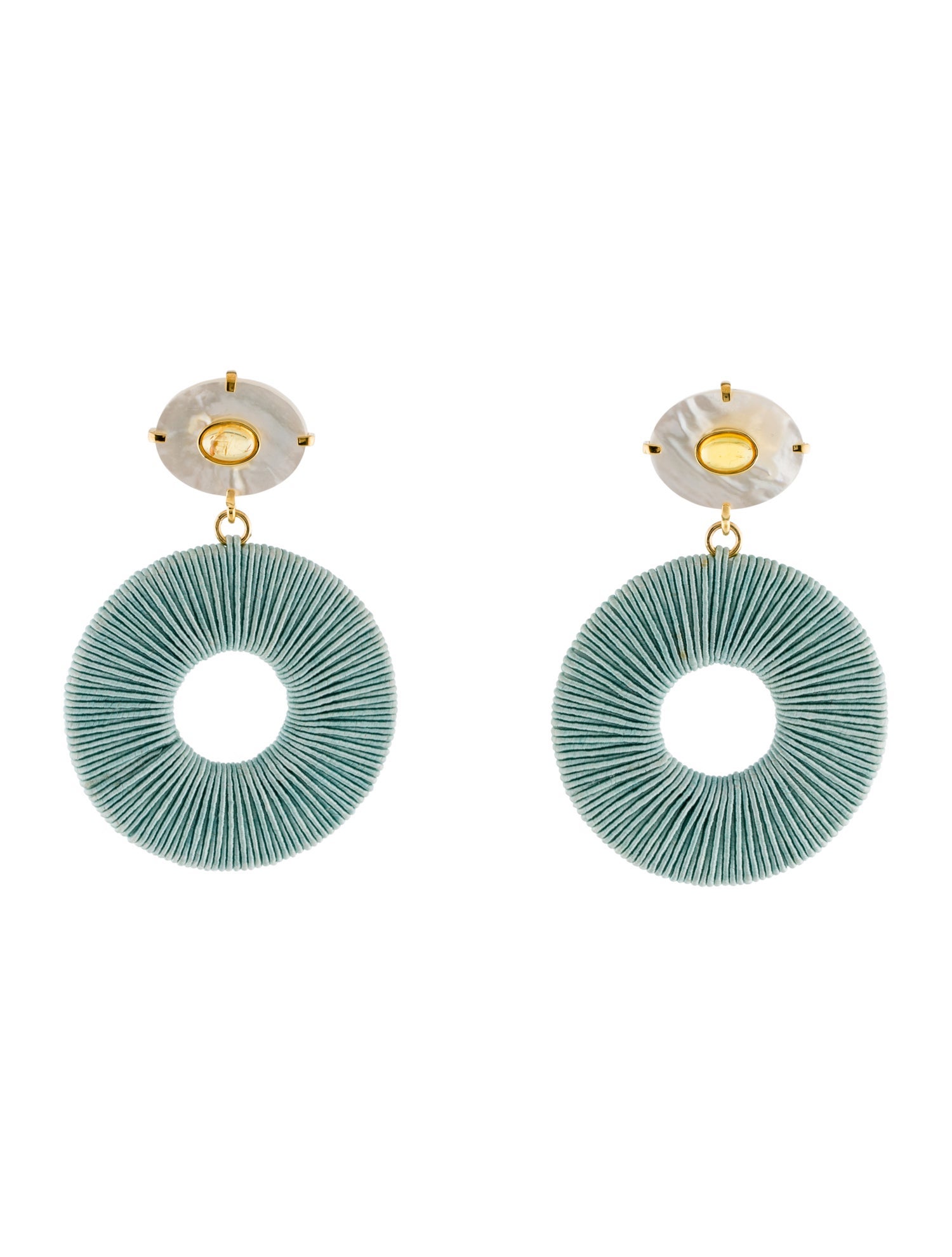 Lizzie Fortunato Mother Of Pearl, Silk-Cord Domingo Drop Earrings