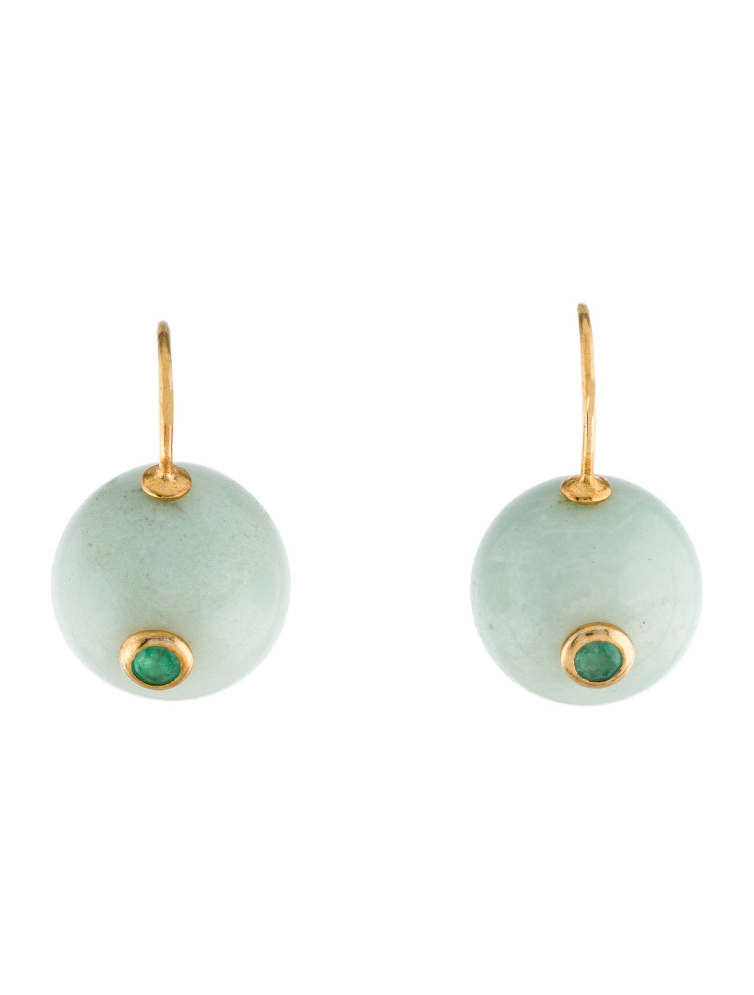 Lizzie Fortunato Dyed Chalcedony & Emerald Comet Drop Earrings