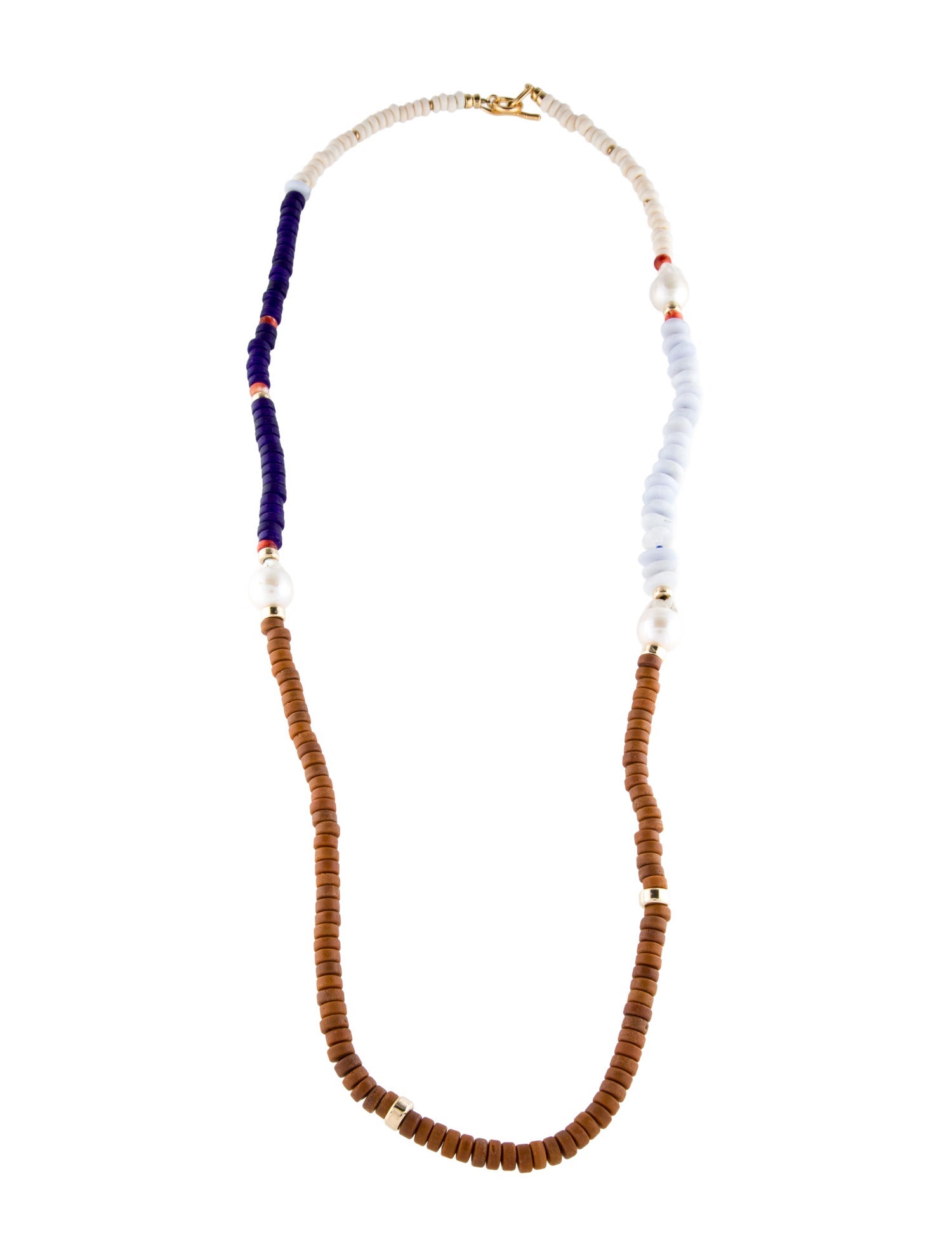 Lizzie Fortunato Pearl,Cabana Beaded Coastline Necklace