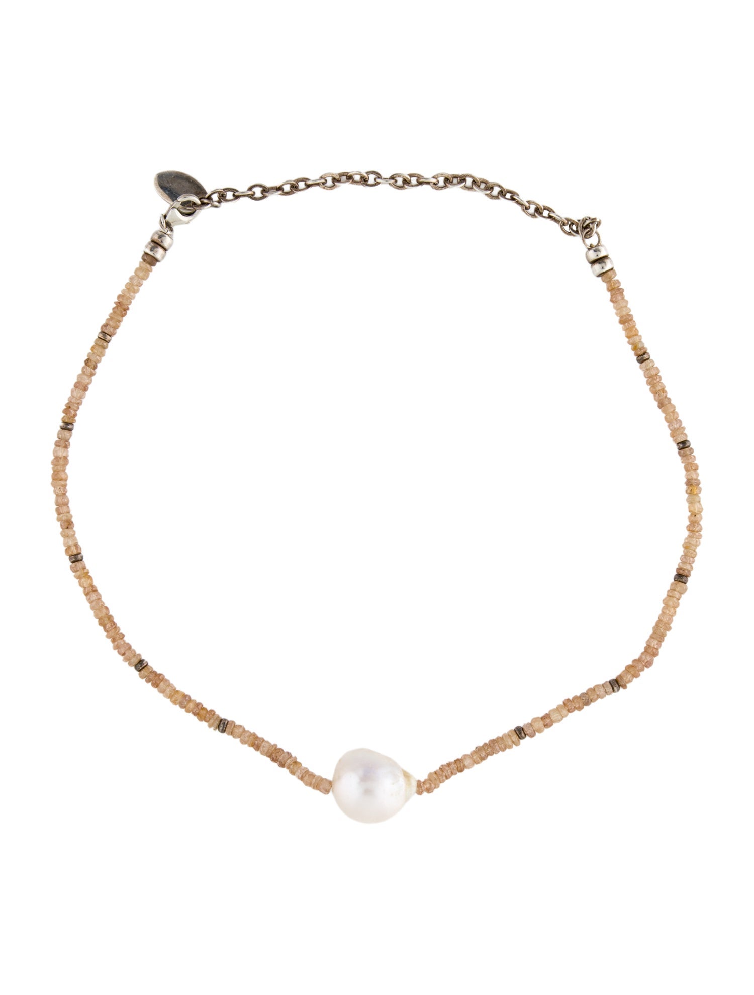 Lizzie Fortunato Pearl & Zircon Station Bead Strand Necklace