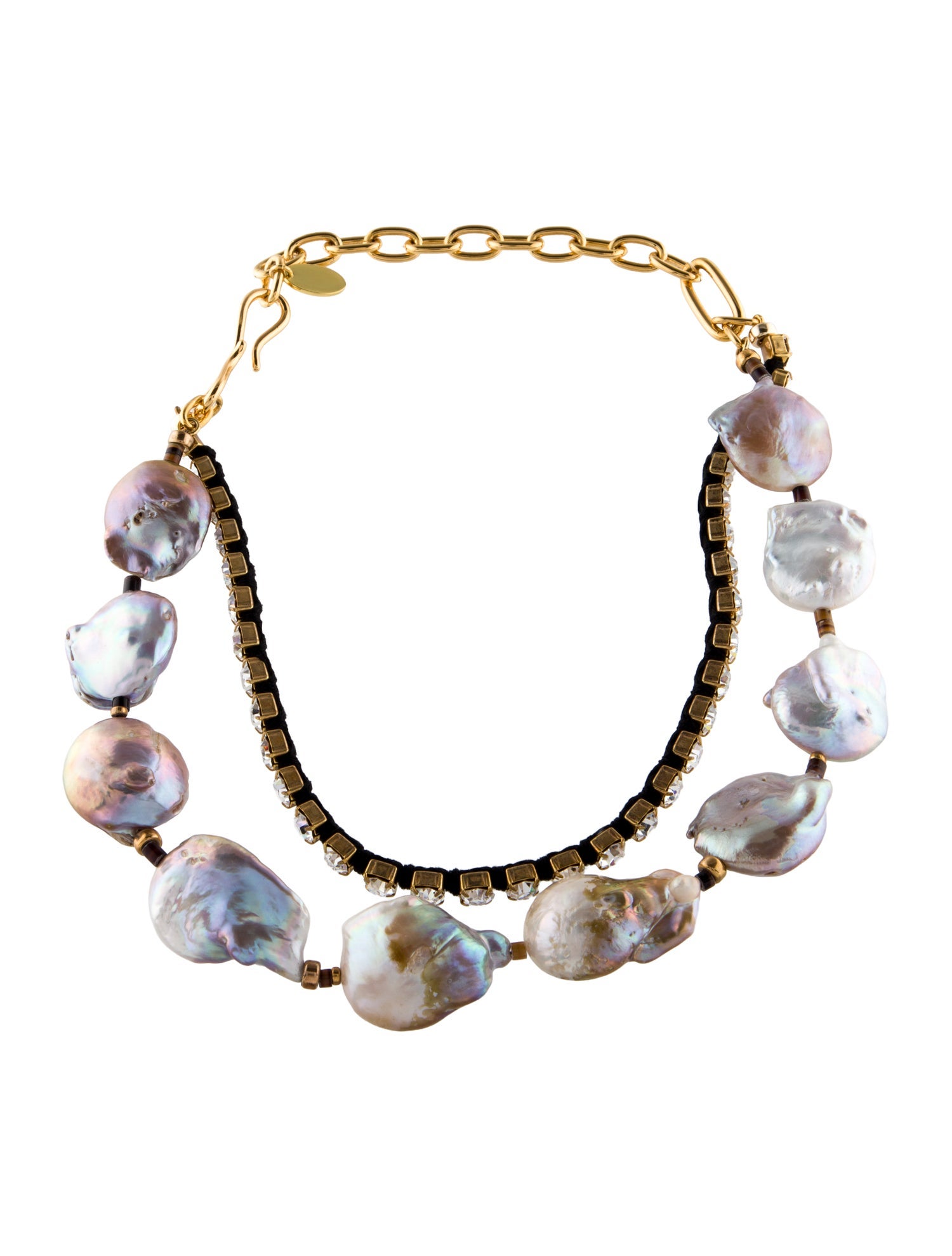 Lizzie Fortunato Pearl & Crystal Beacon Collar Necklace