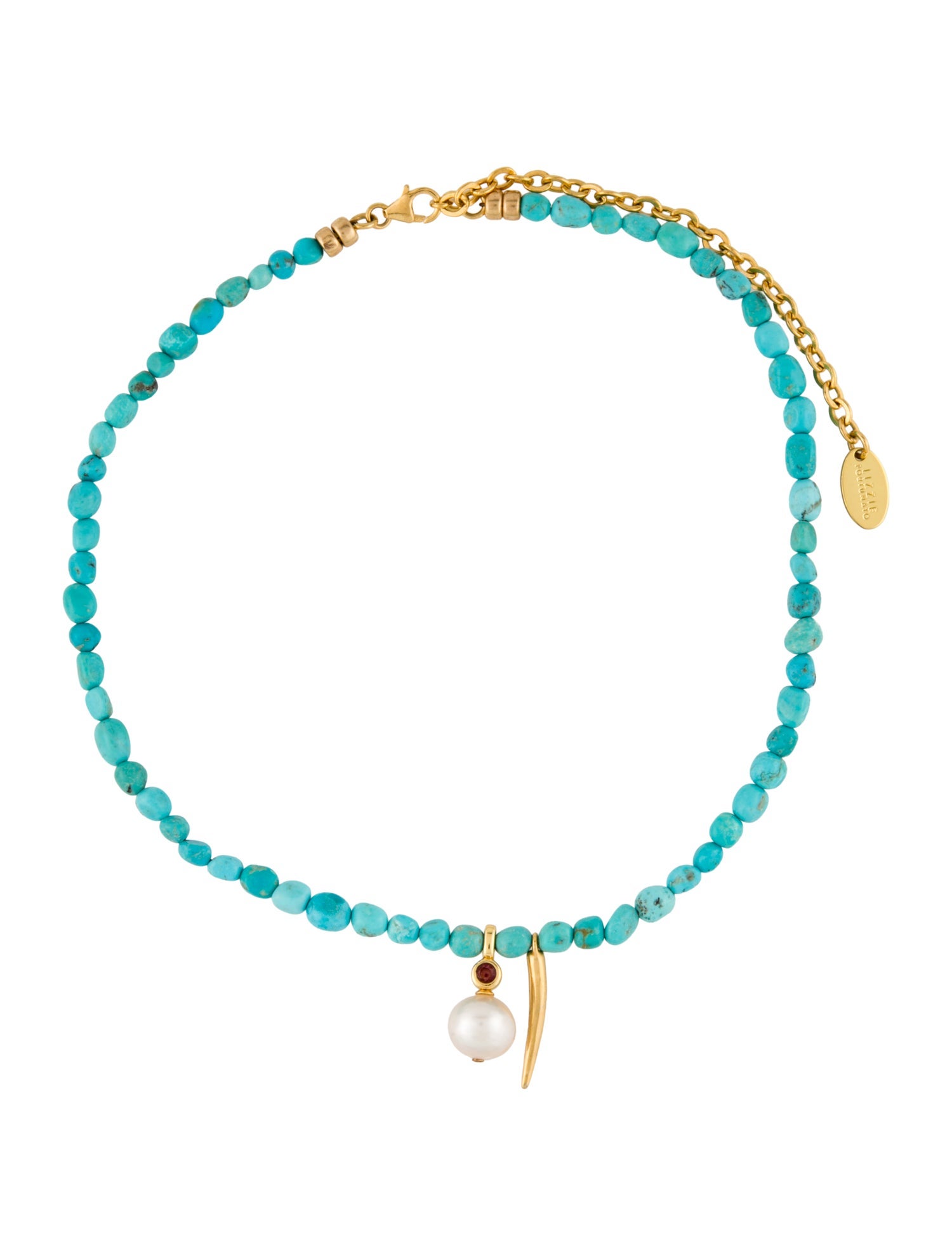 Lizzie Fortunato Pearl & Crystal Beaded Pendant Necklace