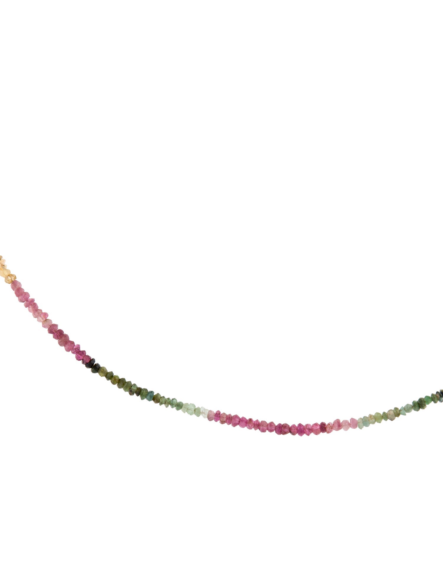 Lizzie Fortunato 14K Graduated Quartz, Tourmaline & Tsavorite Garnet Bead Necklace