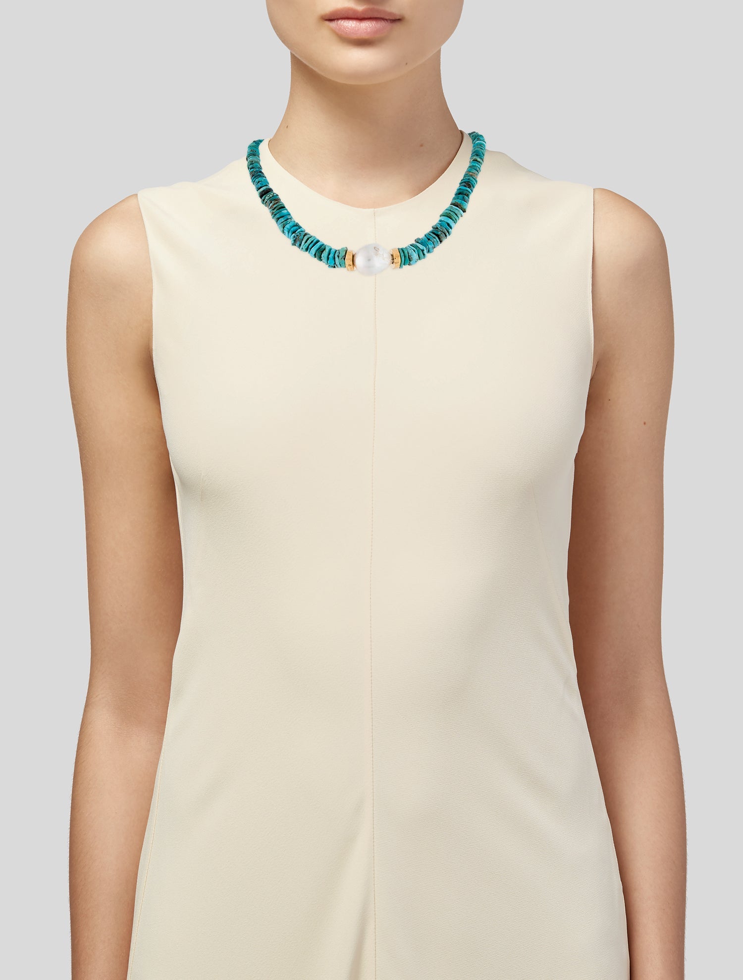 Lizzie Fortunato Pearl & Stone Sky Collar Necklace