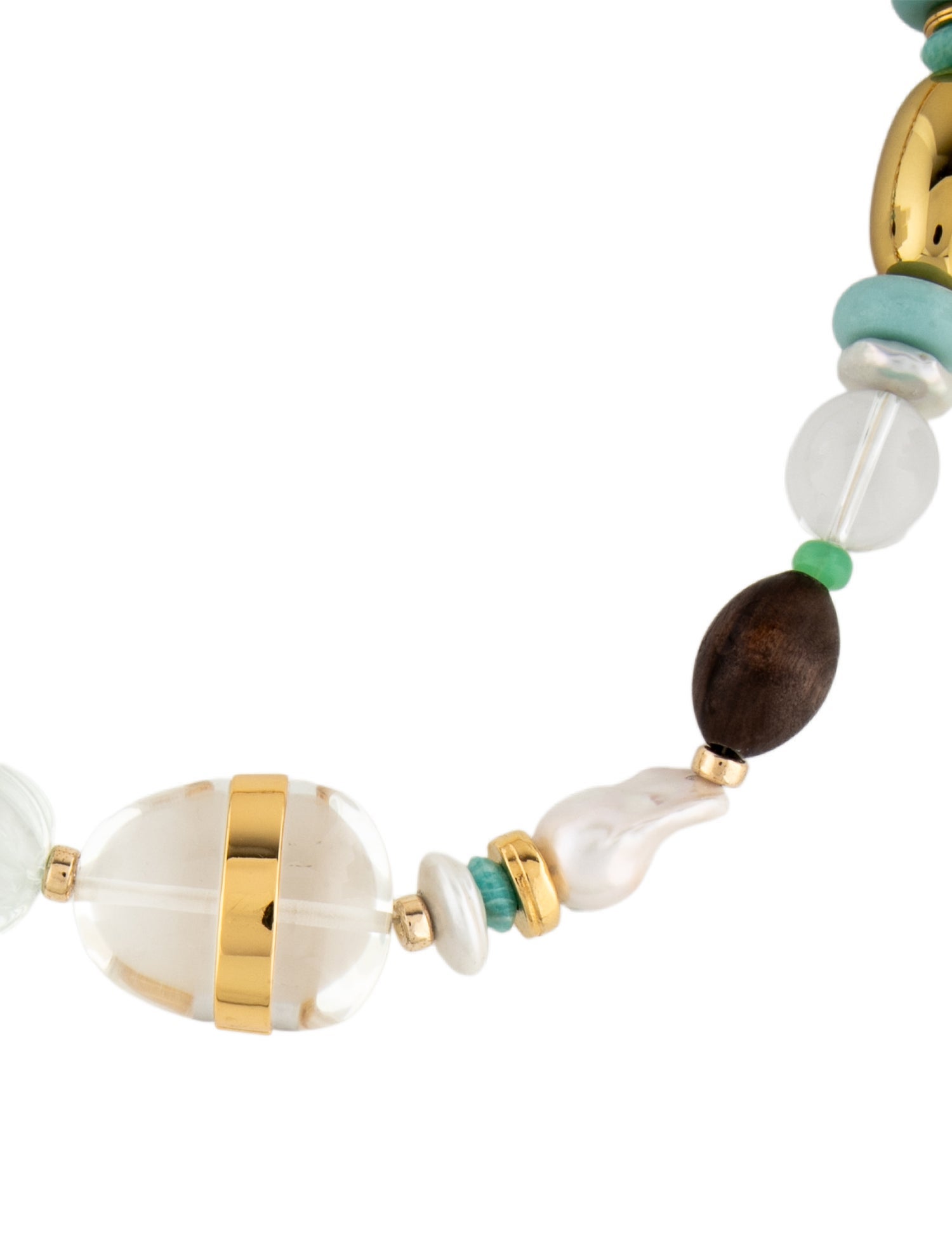 Lizzie Fortunato Pearl & Multistone Kona Bead Strand Collar Necklace