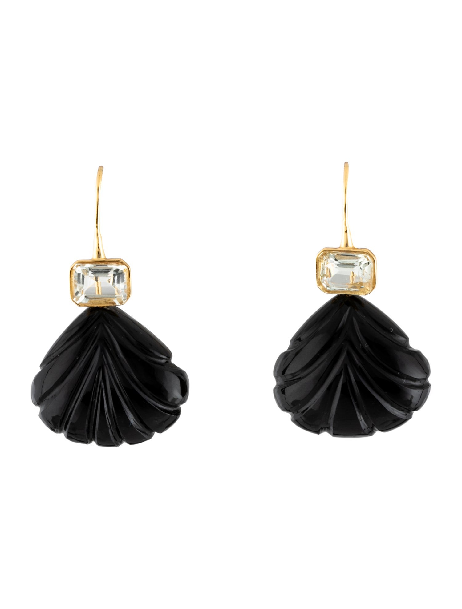 Lizzie Fortunato Stone Shell Drop Earrings