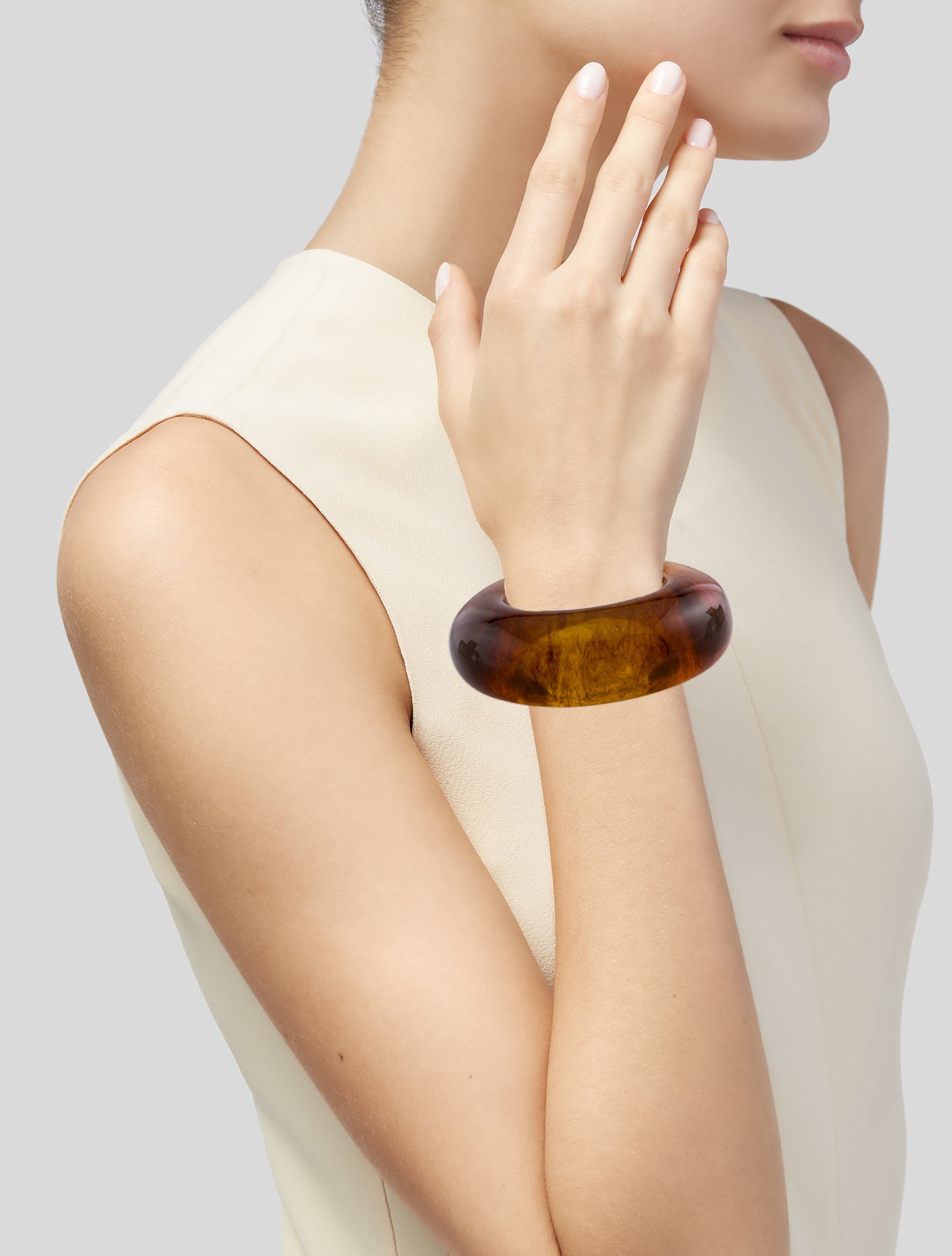 Lizzie Fortunato Resin Arc Cuff Bracelet