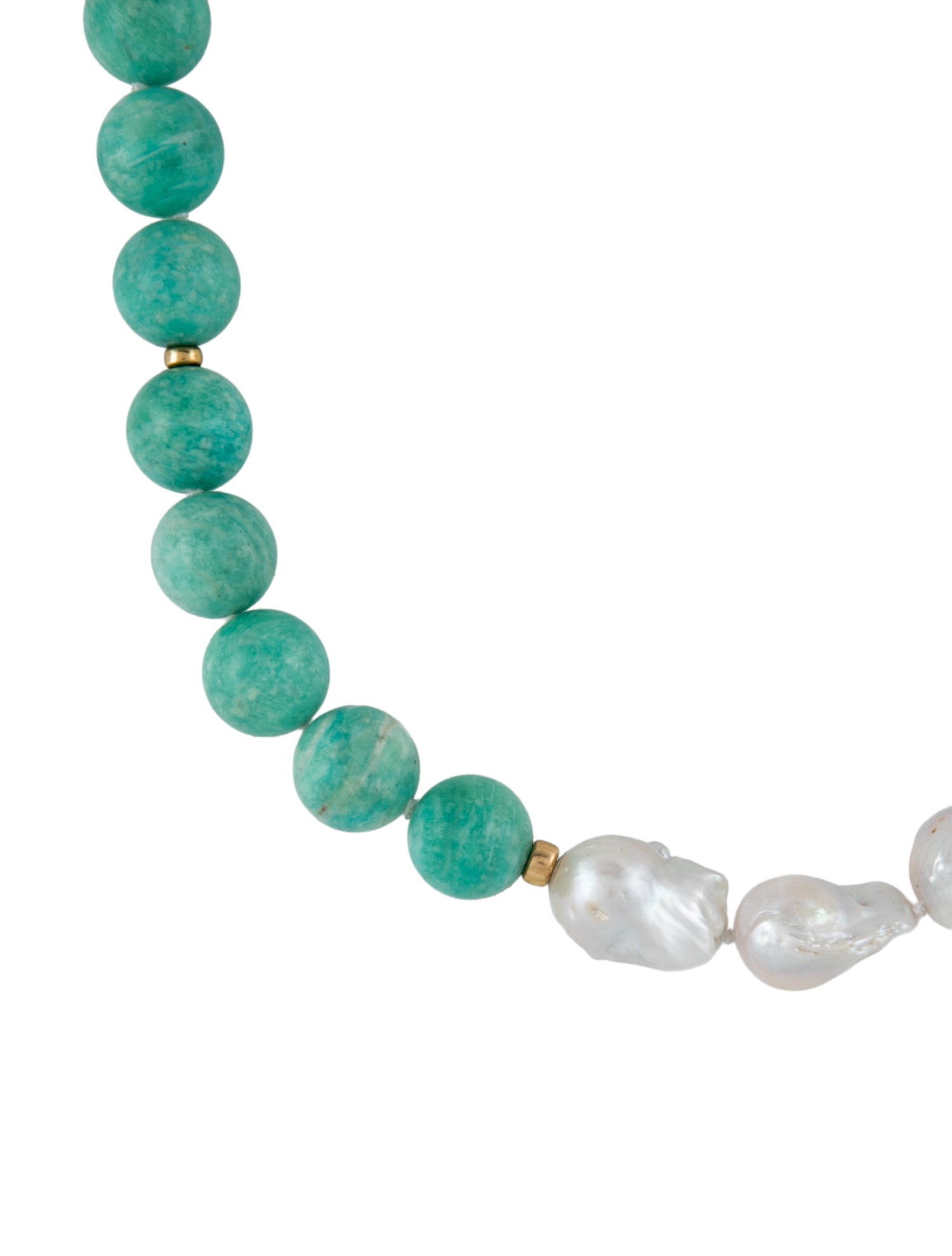 Lizzie Fortunato Pearl & Blue Stone Aqua Sky Collar Necklace