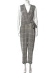 L'Agence Silk Plaid Print Jumpsuit