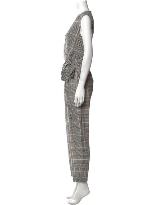 L'Agence Silk Plaid Print Jumpsuit