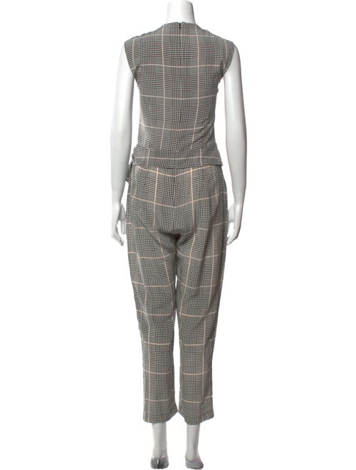 L'Agence Silk Plaid Print Jumpsuit