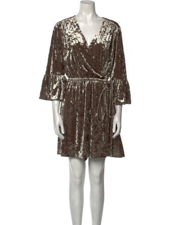 L'Agence V-Neck Mini Dress