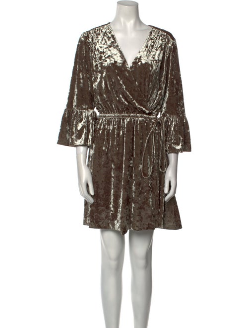 L'Agence V-Neck Mini Dress