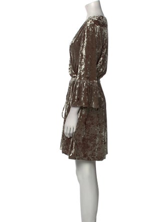 L'Agence V-Neck Mini Dress