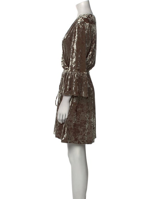 L'Agence V-Neck Mini Dress