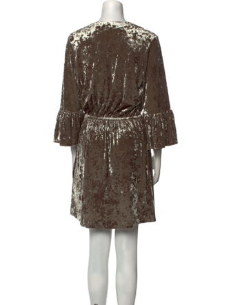 L'Agence V-Neck Mini Dress