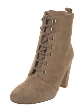 L'Agence Suede Lace-Up Boots
