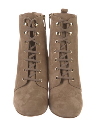 L'Agence Suede Lace-Up Boots