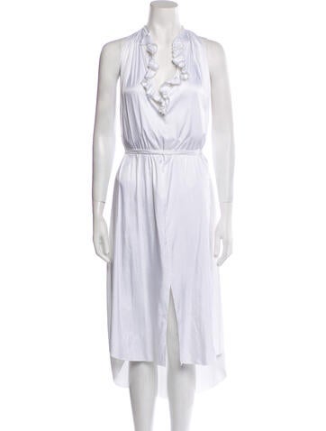 L'Agence Dresses Plunge Neckline Long Dress L