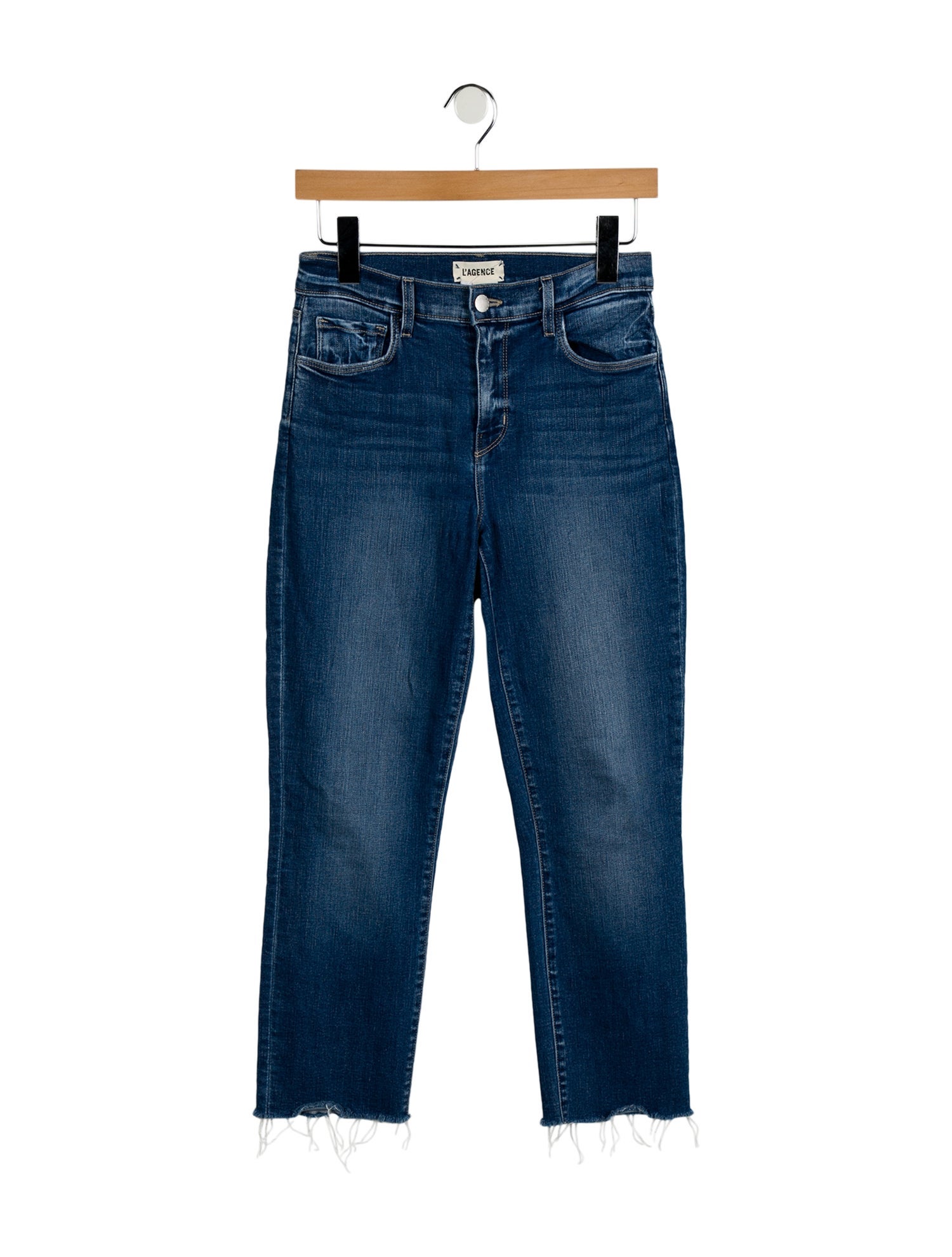 L'Agence Mid-Rise Straight Leg Jeans