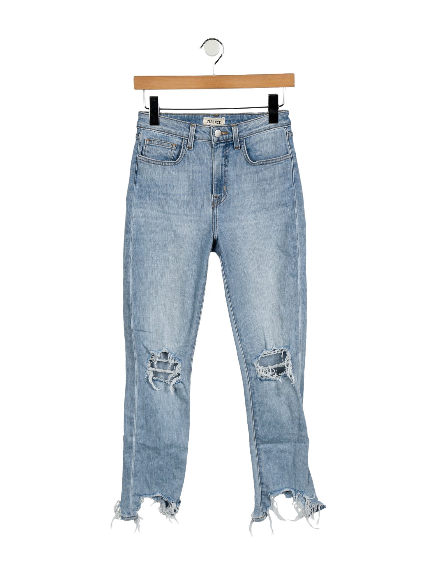 L'Agence Mid-Rise Straight Leg Jeans