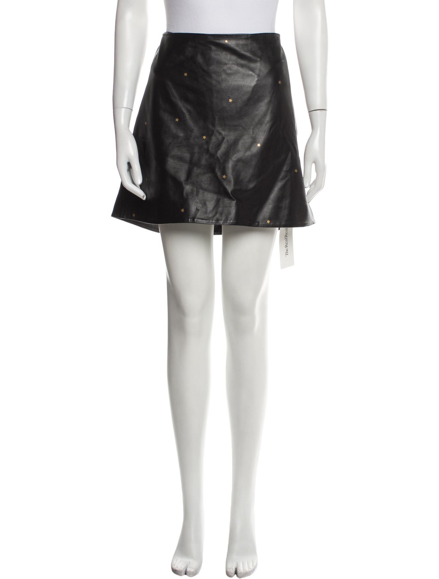 Fiorucci Black Lamb Leather Mini Skirt main image 0