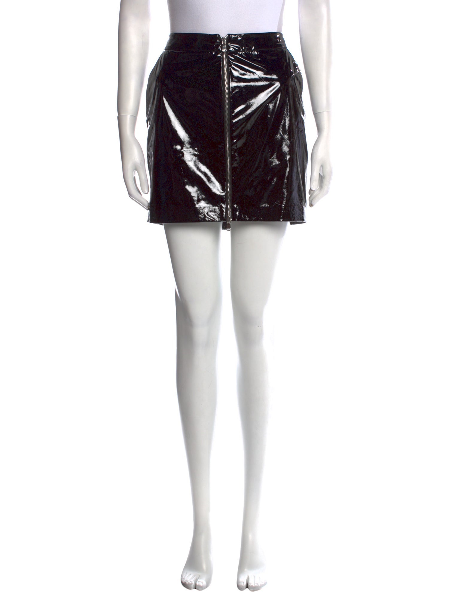 L'Agence Lamb Leather Mini Skirt