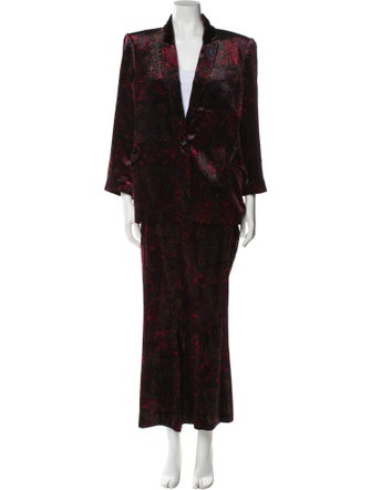 L'Agence Velvet Printed Pant Set