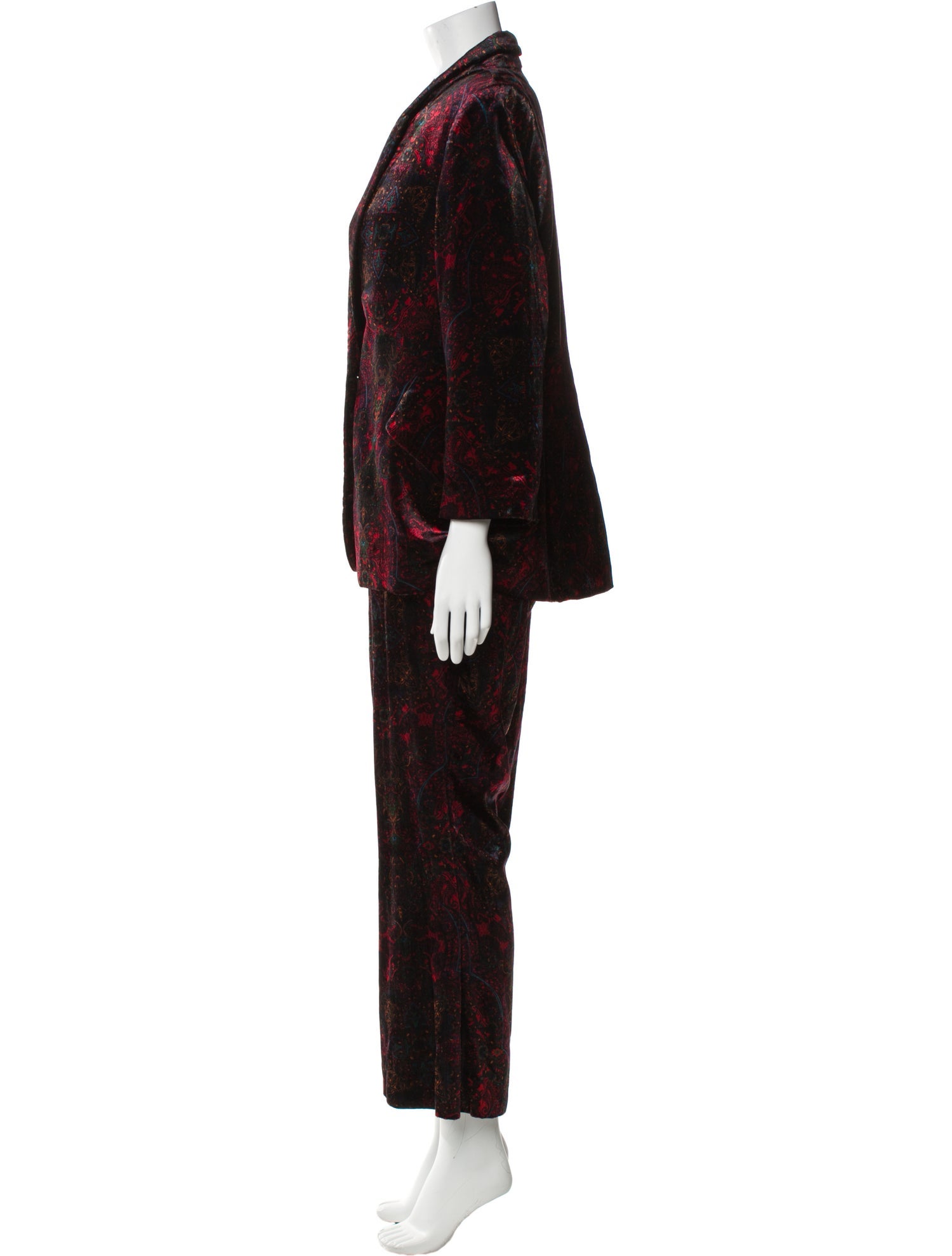 L'Agence Velvet Printed Pant Set