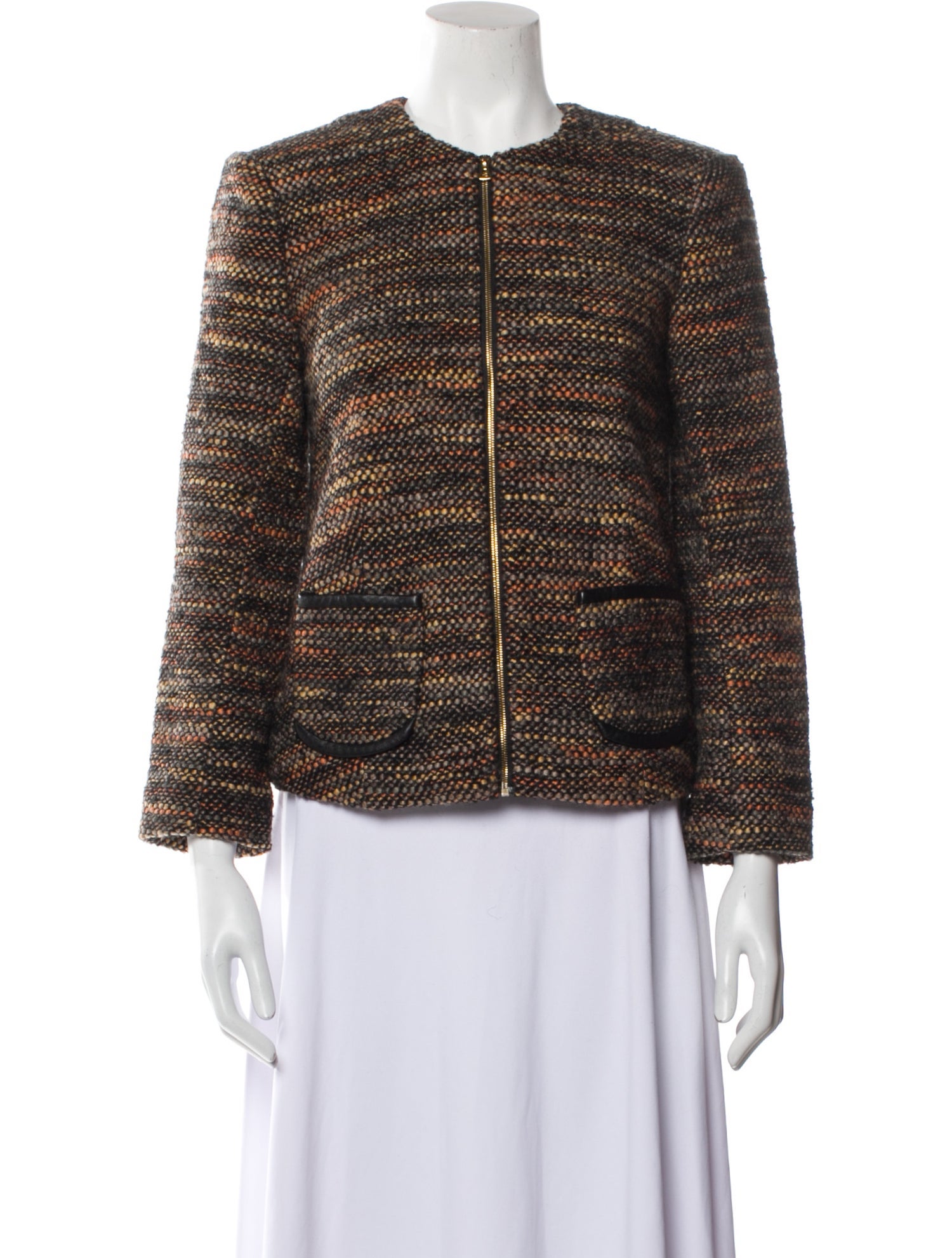 L'Agence Tweed Pattern Evening Jacket