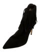 L'Agence Suede Fringe Trim Accent Boots