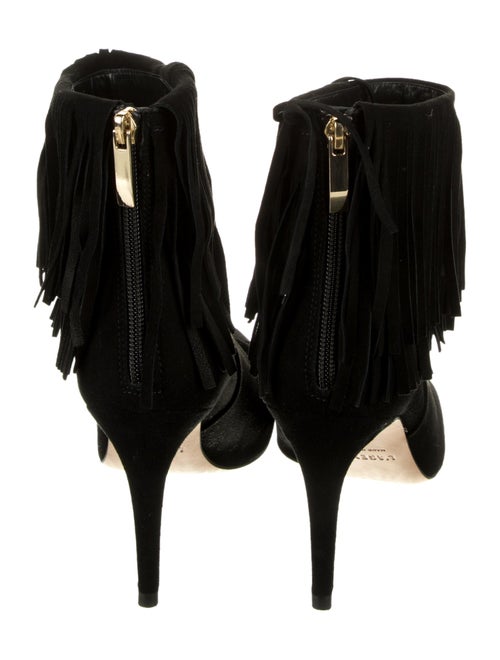 L'Agence Suede Fringe Trim Accent Boots