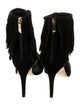 L'Agence Suede Fringe Trim Accent Boots