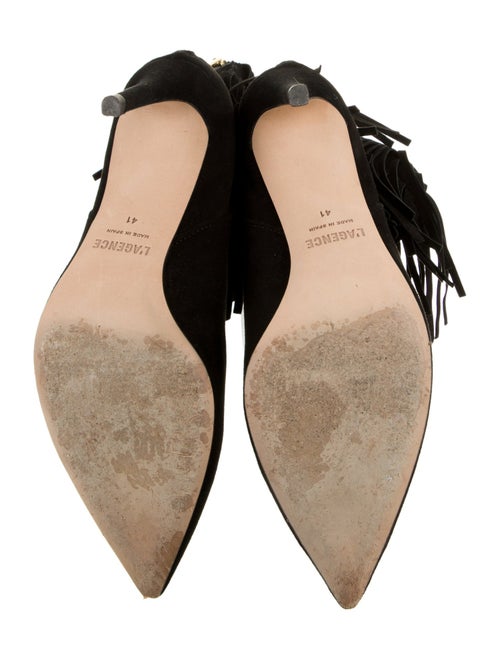 L'Agence Suede Fringe Trim Accent Boots