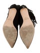 L'Agence Suede Fringe Trim Accent Boots