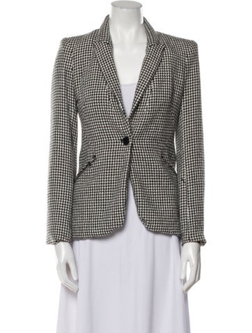 L'Agence Jackets Houndstooth Print Blazer XS