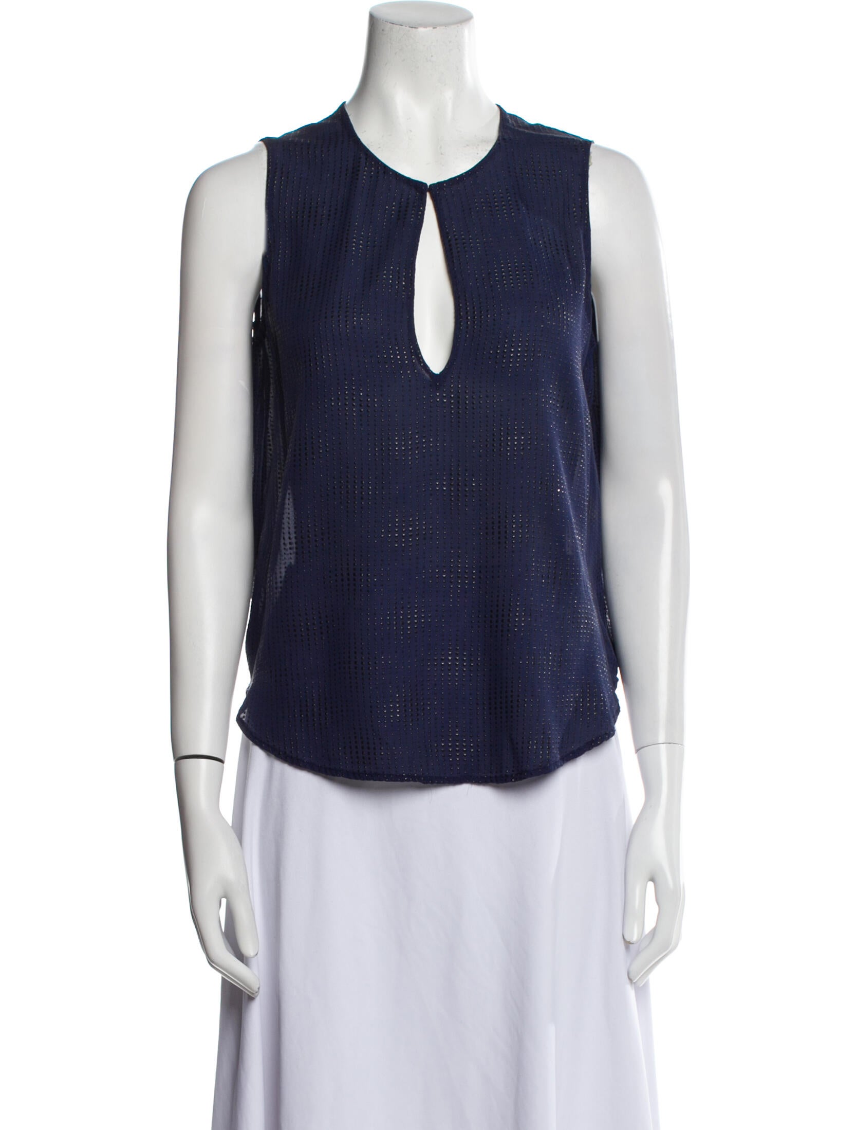 L'Agence Silk Crew Neck Top