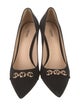 L'Agence Suede Chain-Link Accents Pumps
