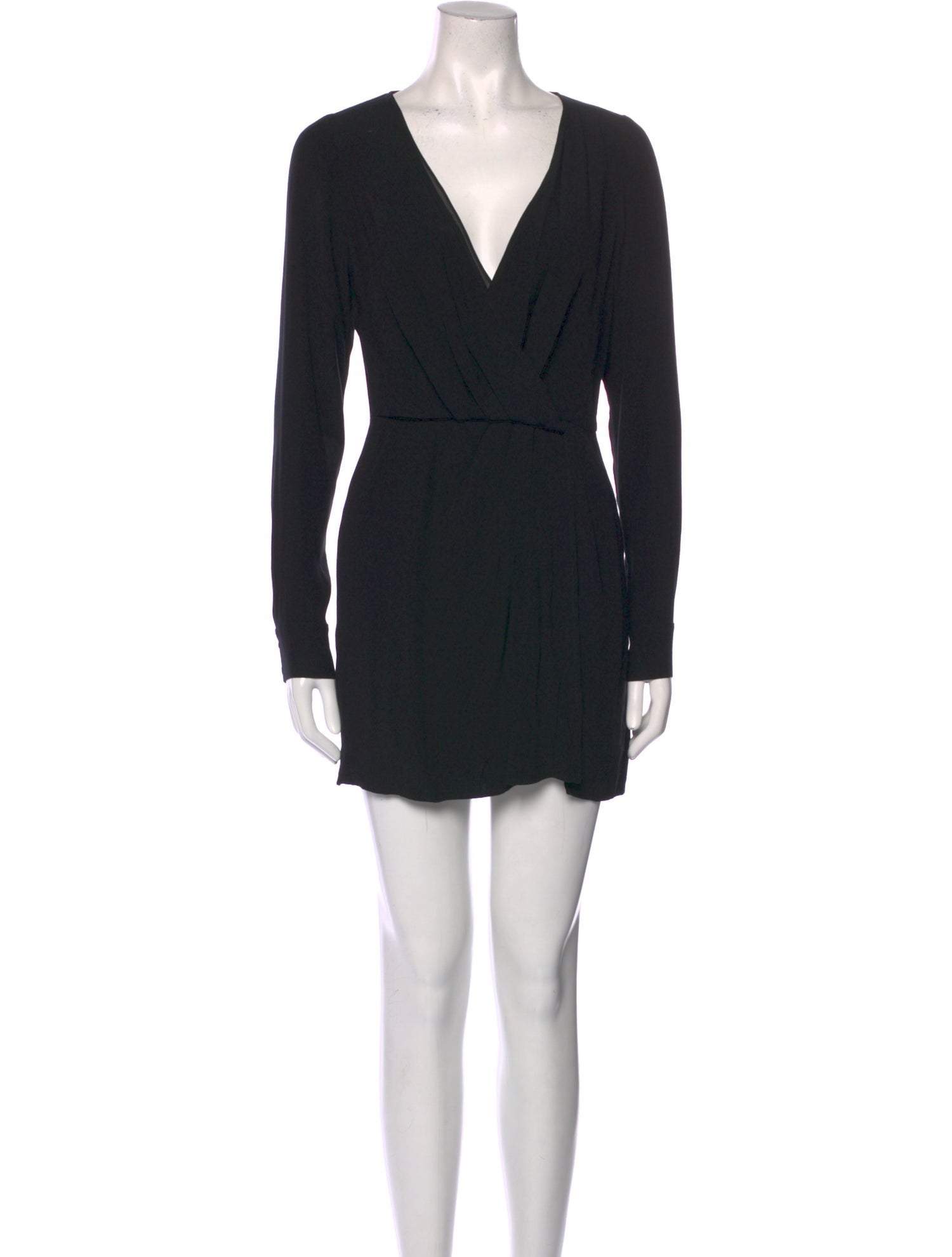 L'Agence V-Neck Mini Dress