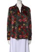L'Agence Silk Floral Print Blouse