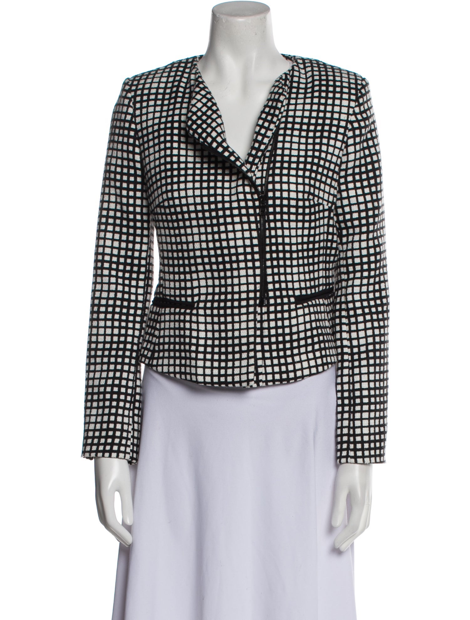 L'Agence Plaid Print Blazer