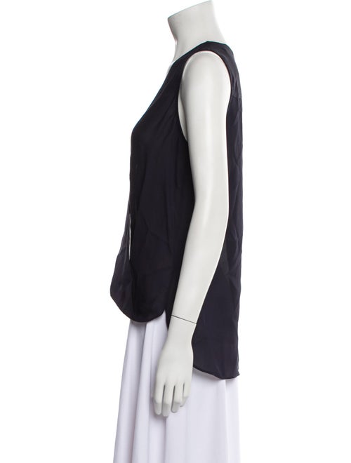 L'Agence Silk Plunge Neckline Blouse