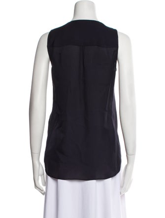 L'Agence Silk Plunge Neckline Blouse