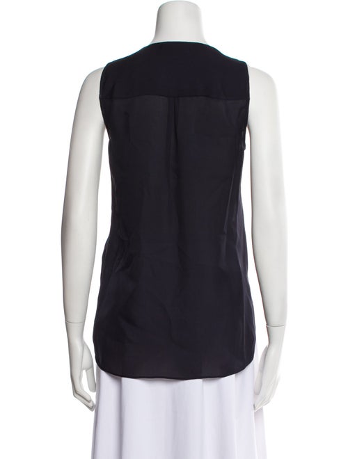 L'Agence Silk Plunge Neckline Blouse