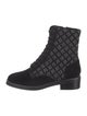 L'Agence Suede Printed Combat Boots