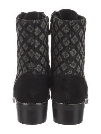 L'Agence Suede Printed Combat Boots